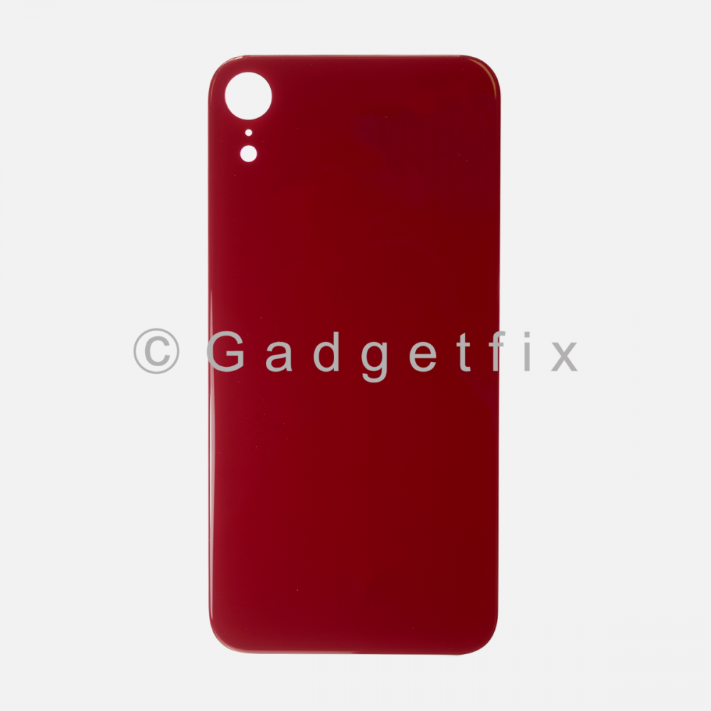 Red Rear Back Cover Battery Door Glass For Iphone XR (Large Camera Hole)