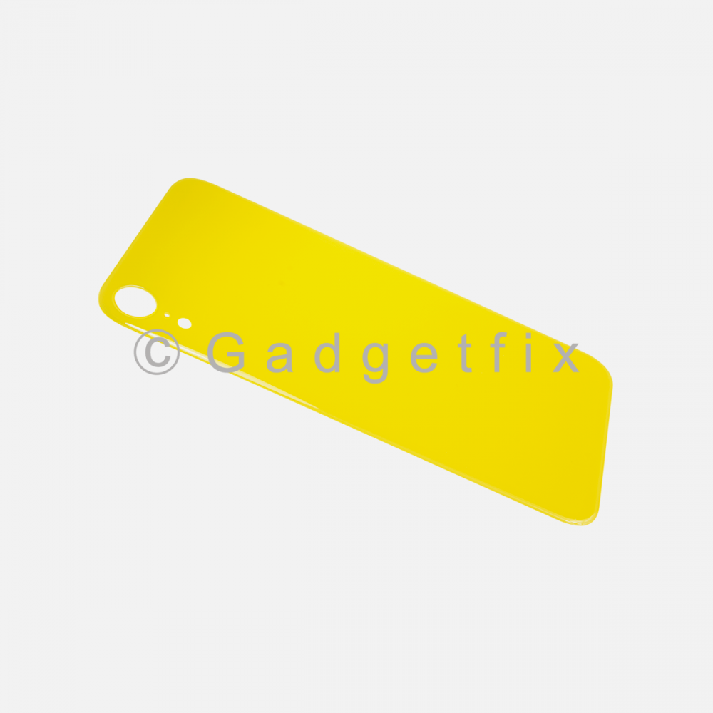 Yellow Rear Back Cover Battery Door Glass For Iphone XR (Large Camera Hole)