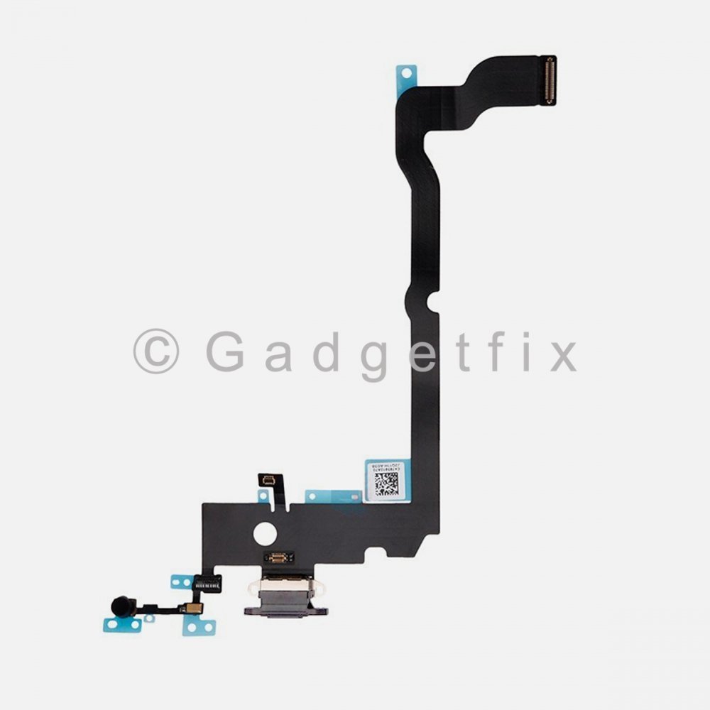 Silver Lighting Charger Charging Port Dock Connector Flex Cable + Mic For Iphone Xs Max