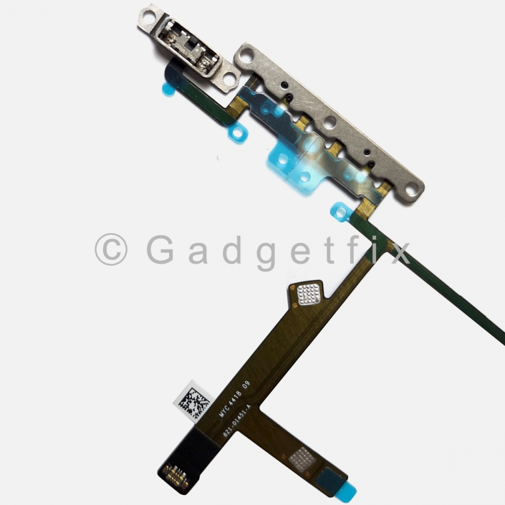 Volume Button Connector Flex Ribbon Cable w/ All Brackets For Iphone Xs