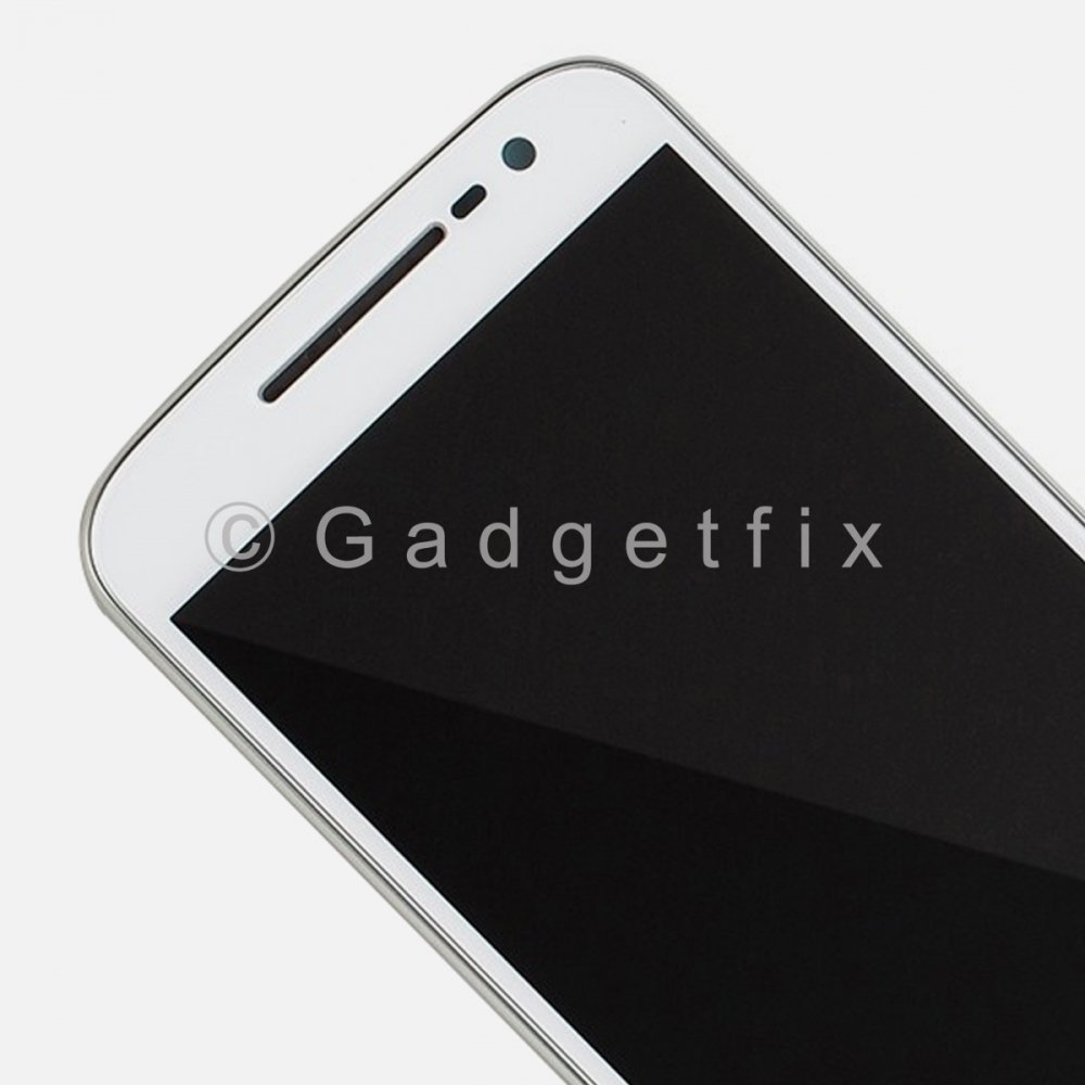 White Touch Screen Digitizer LCD Display + Frame For Motorola Moto G4 LTE XT1625