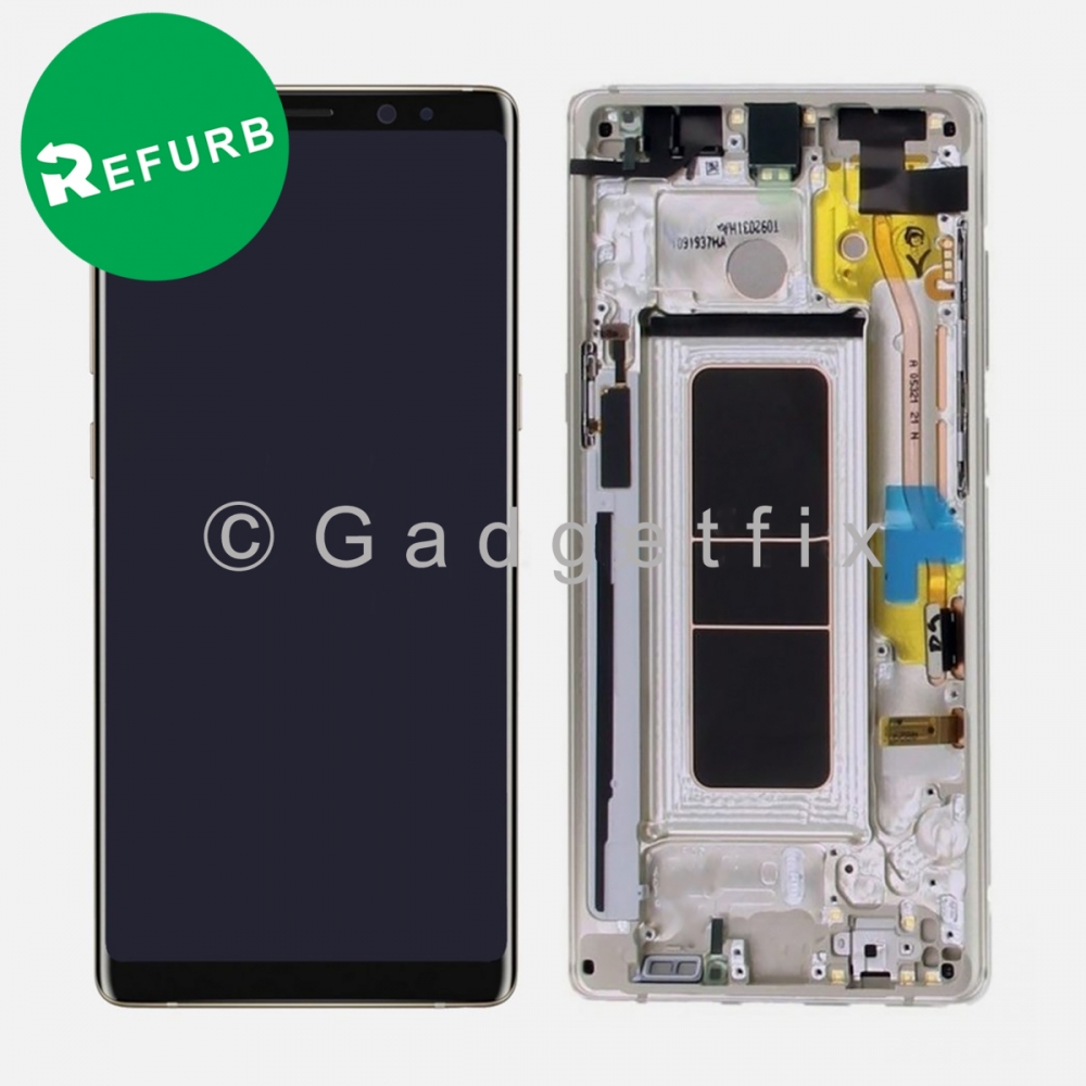 Gold OLED Display Touch Screen Digitizer + Frame For Samsung Galaxy Note 8 | N950