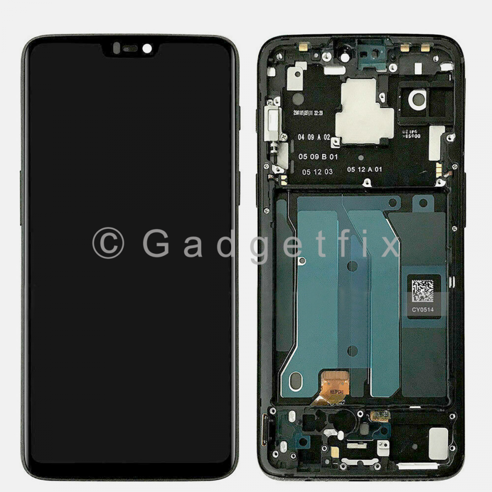 Optic AMOLED LCD Screen Touch Screen Digitizer + Frame For OnePlus 6