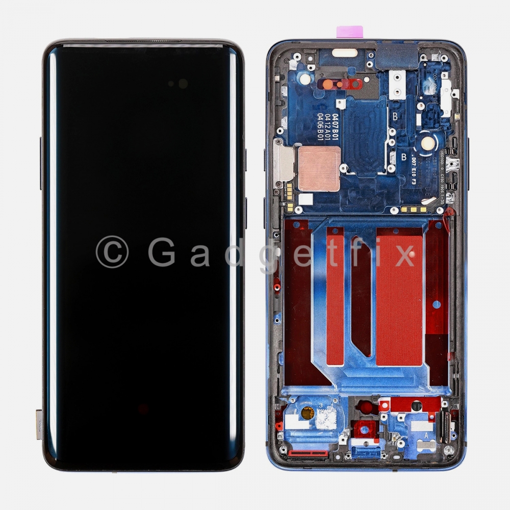 AMOLED Display LCD Touch Screen Digitizer + Frame For OnePlus 7 Pro (Nebula Blue)