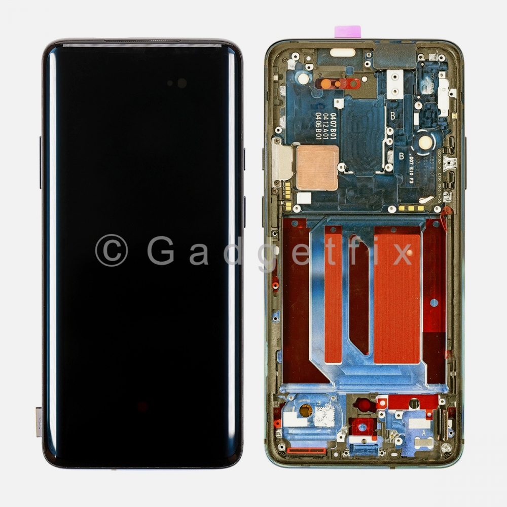 AMOLED Display LCD Touch Screen Digitizer + Frame For OnePlus 7 Pro (Almond Gold)
