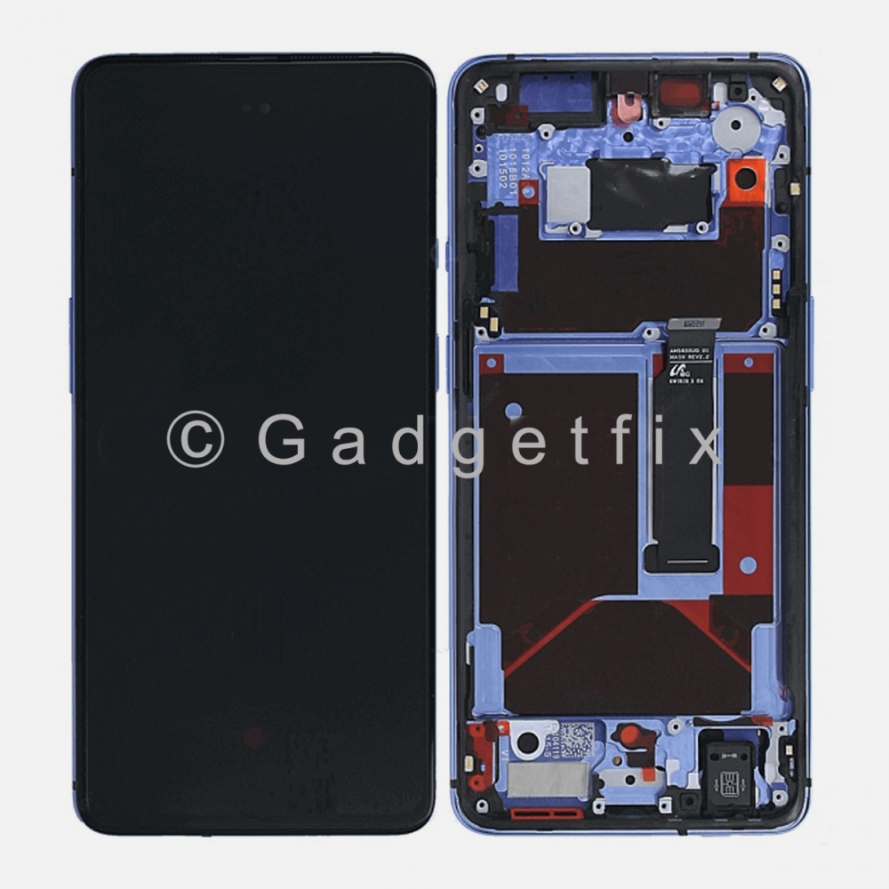 Refurbished Blue OLED Display Touch Screen Digitizer + Frame For Oneplus 7T