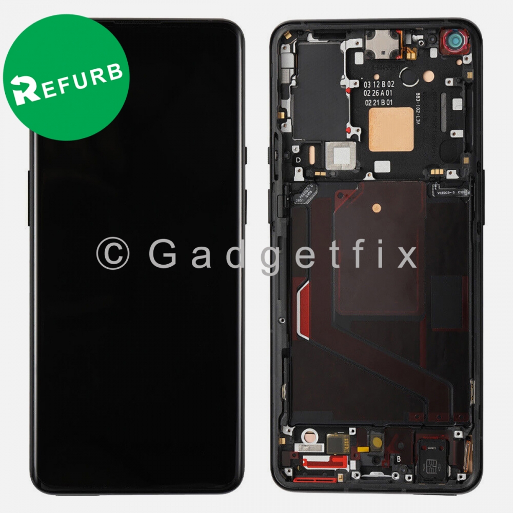 Stellar Black OLED Display Screen Assembly With Frame For OnePlus 9 PRO