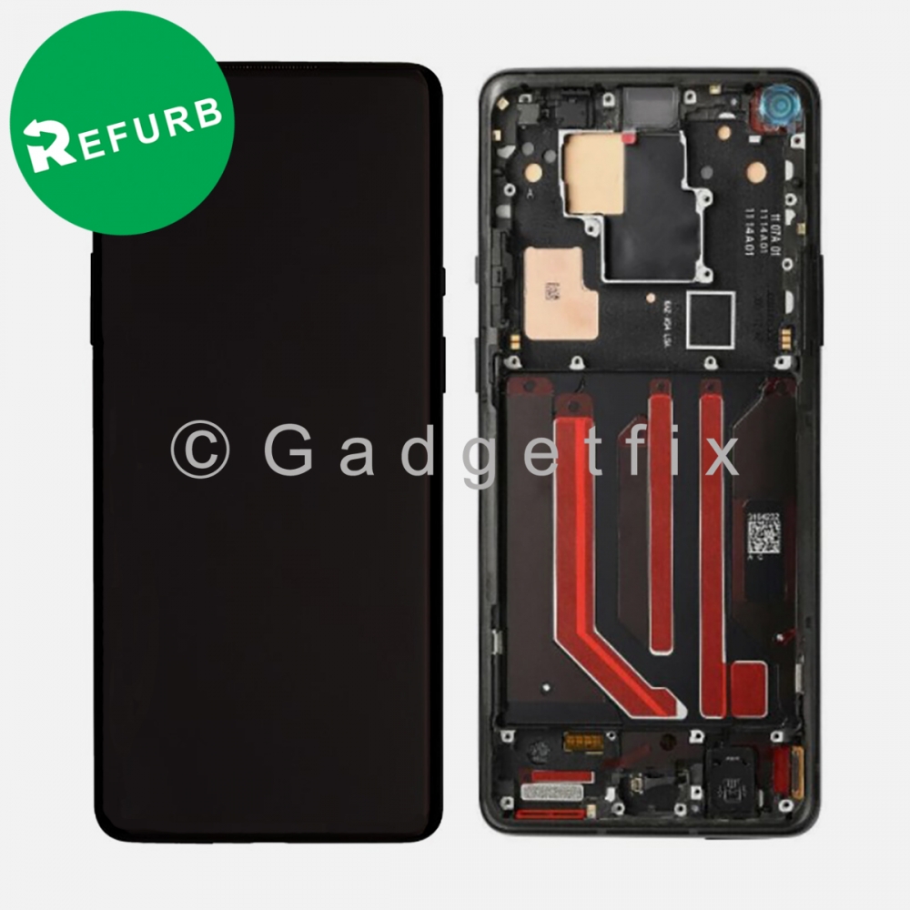Onyx Black AMOLED Display Screen Assembly With Frame For OnePlus 8 Pro