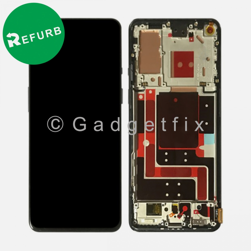 Black AMOLED Display Screen Assembly With Frame For OnePlus 9 