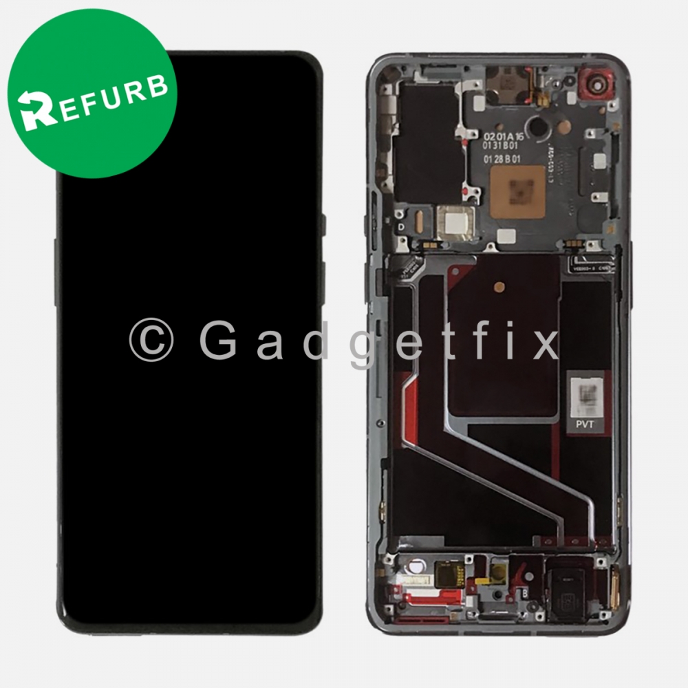 Stellar Black AMOLED Display Screen Assembly With Frame For OnePlus 9 PRO