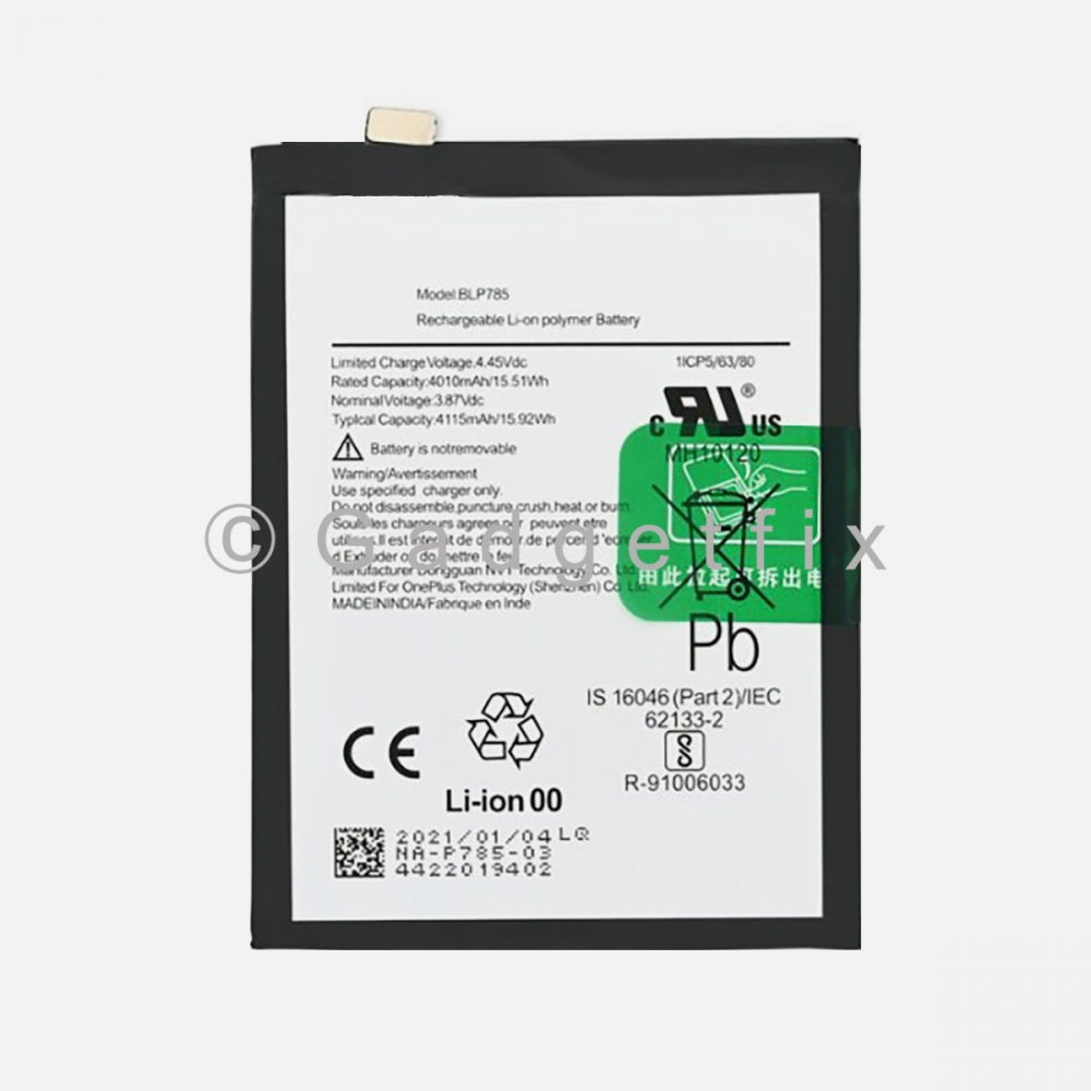 Li-Po Battery BLP785 Replacement For OnePlus Nord 