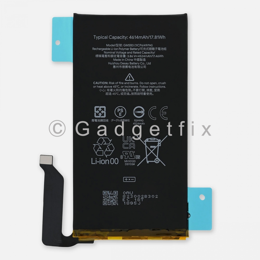 Replacement Battery for Google Pixel 6 GMSB3 4614 mAh 3.86 V