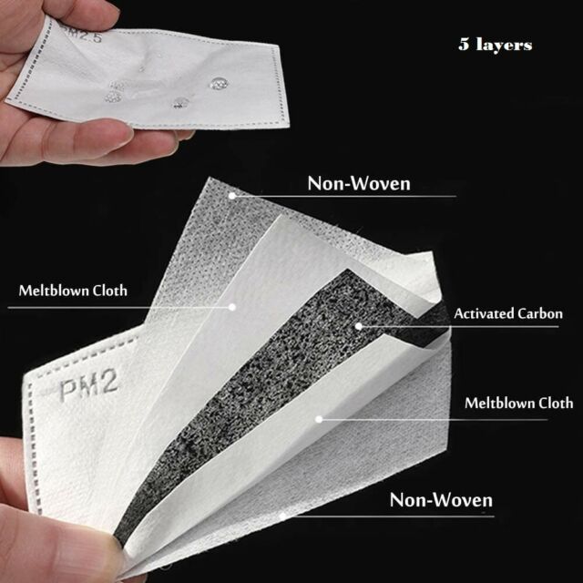 PM2.5 Activated Carbon 5 Layers Filter For Protection, 230659023276