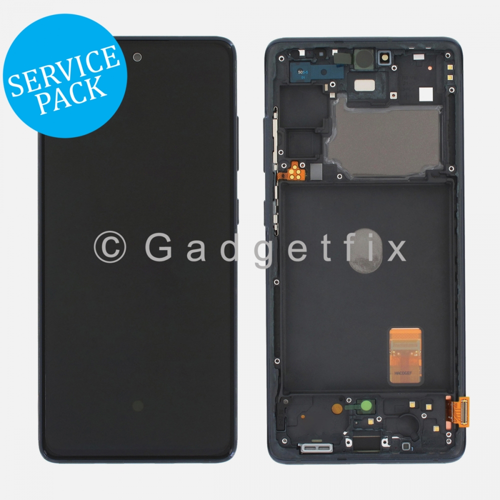 Navy Display LCD Touch Screen Digitizer + Frame For Samsung Galaxy S20 FE 5G (Service Pack)