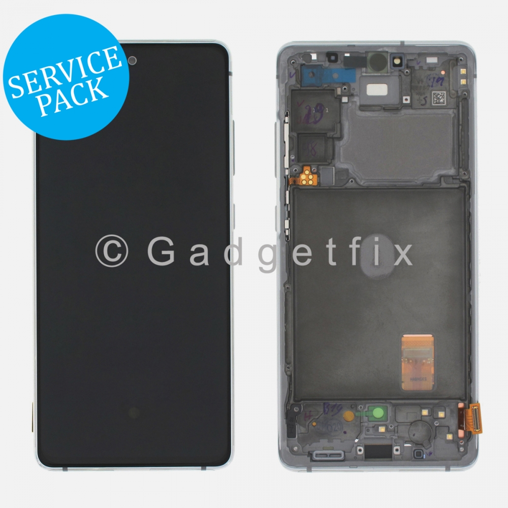 White Samsung Galaxy S20 FE 5G OLED Display LCD Touch Screen Digitizer + Frame (Service Pack)
