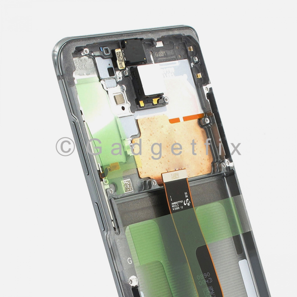 Gray Display LCD Screen Digitizer Assembly + Frame For Samsung Galaxy S20+ Plus 5G (Service Pack)