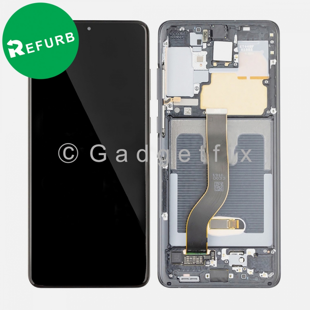 Gray OLED Display Screen Digitizer + Frame For Samsung Galaxy S20+ Plus 5G
