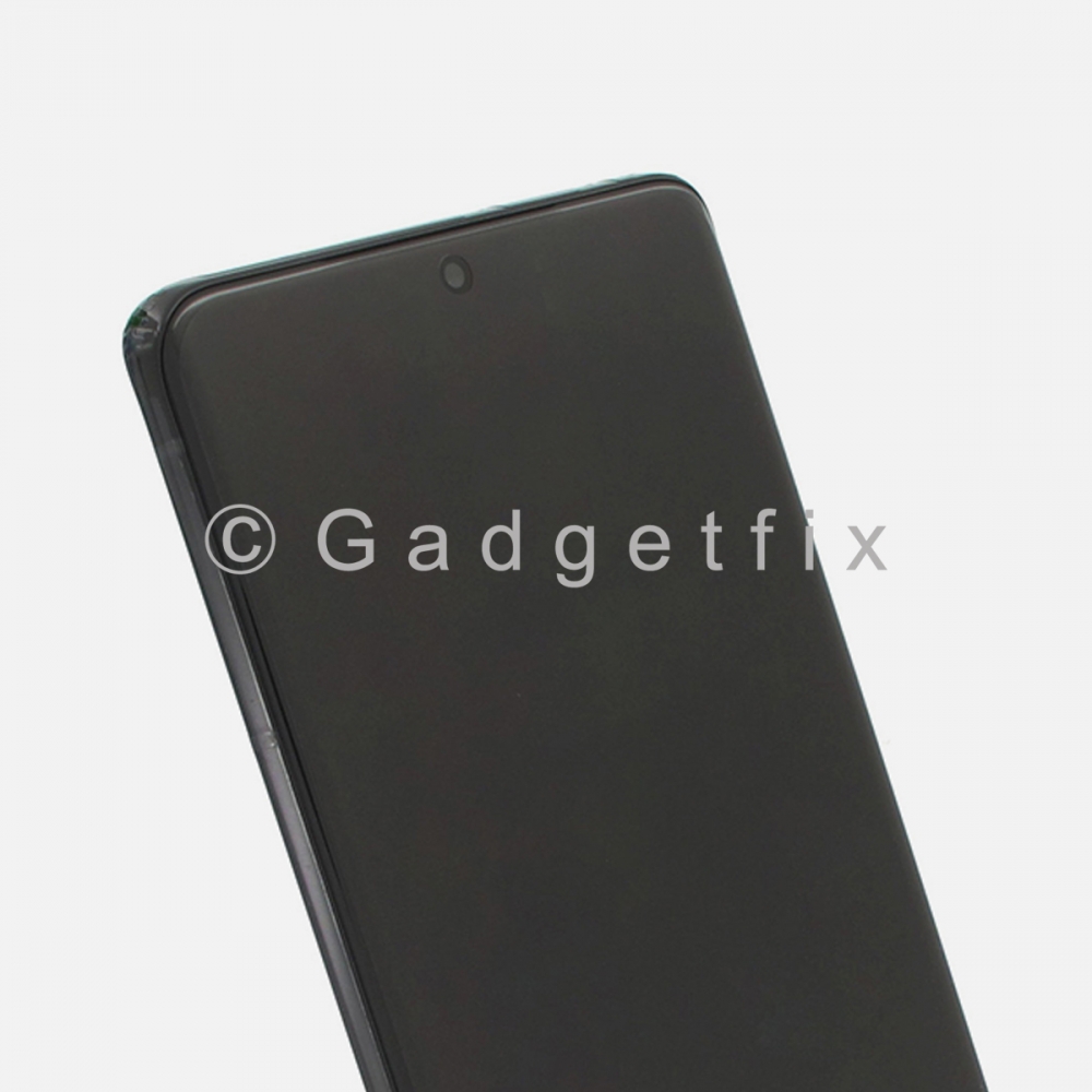 Black Display LCD Screen Digitizer Frame for Samsung Galaxy S21 Ultra 5G G998 G998U (Service Pack)