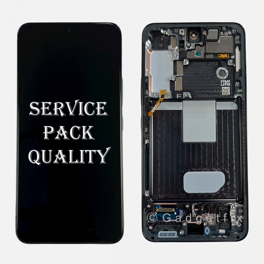 Phantom Black OLED Display Screen Digitizer W/ Frame for Samsung Galaxy S22 5G (Service Pack)