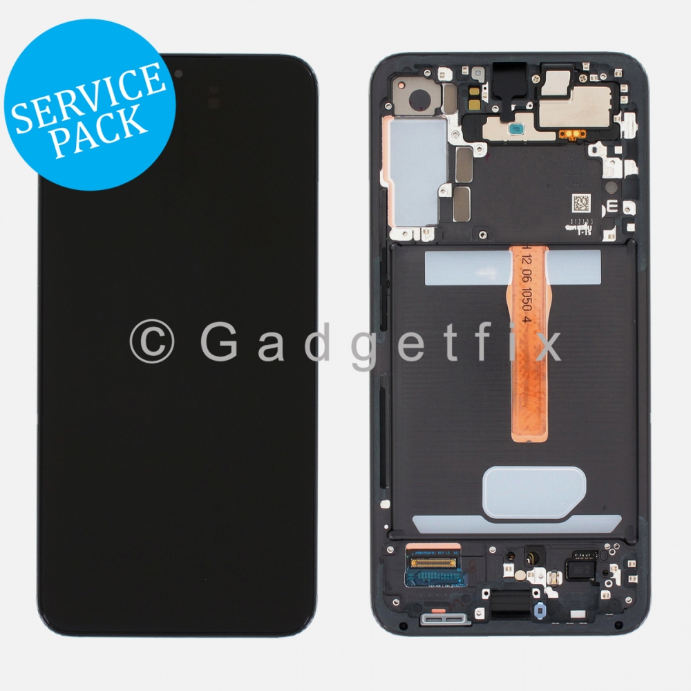 Phantom Black OLED Display Screen Digitizer With Frame for Samsung Galaxy S22 Plus 5G (Service Pack)
