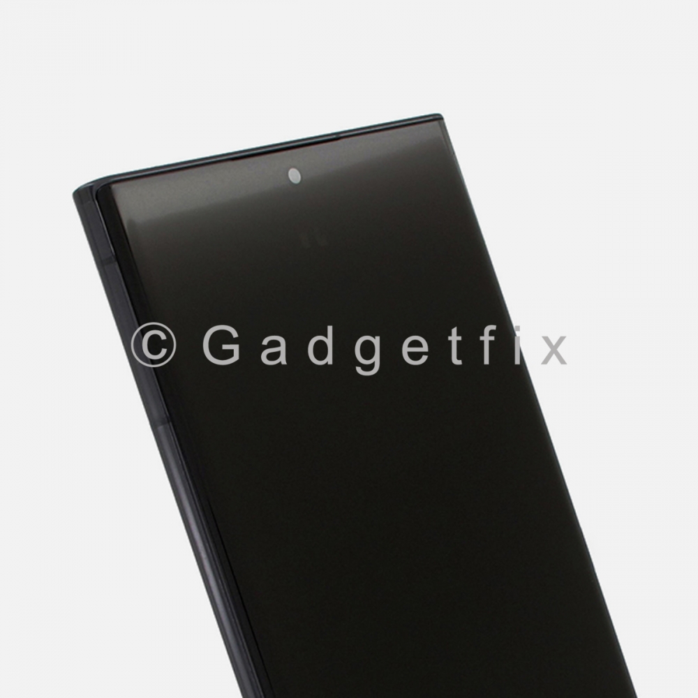 US Version Black OLED Display Screen W/ Frame for Samsung Galaxy S22 Ultra G908U G908B (Service Pack)