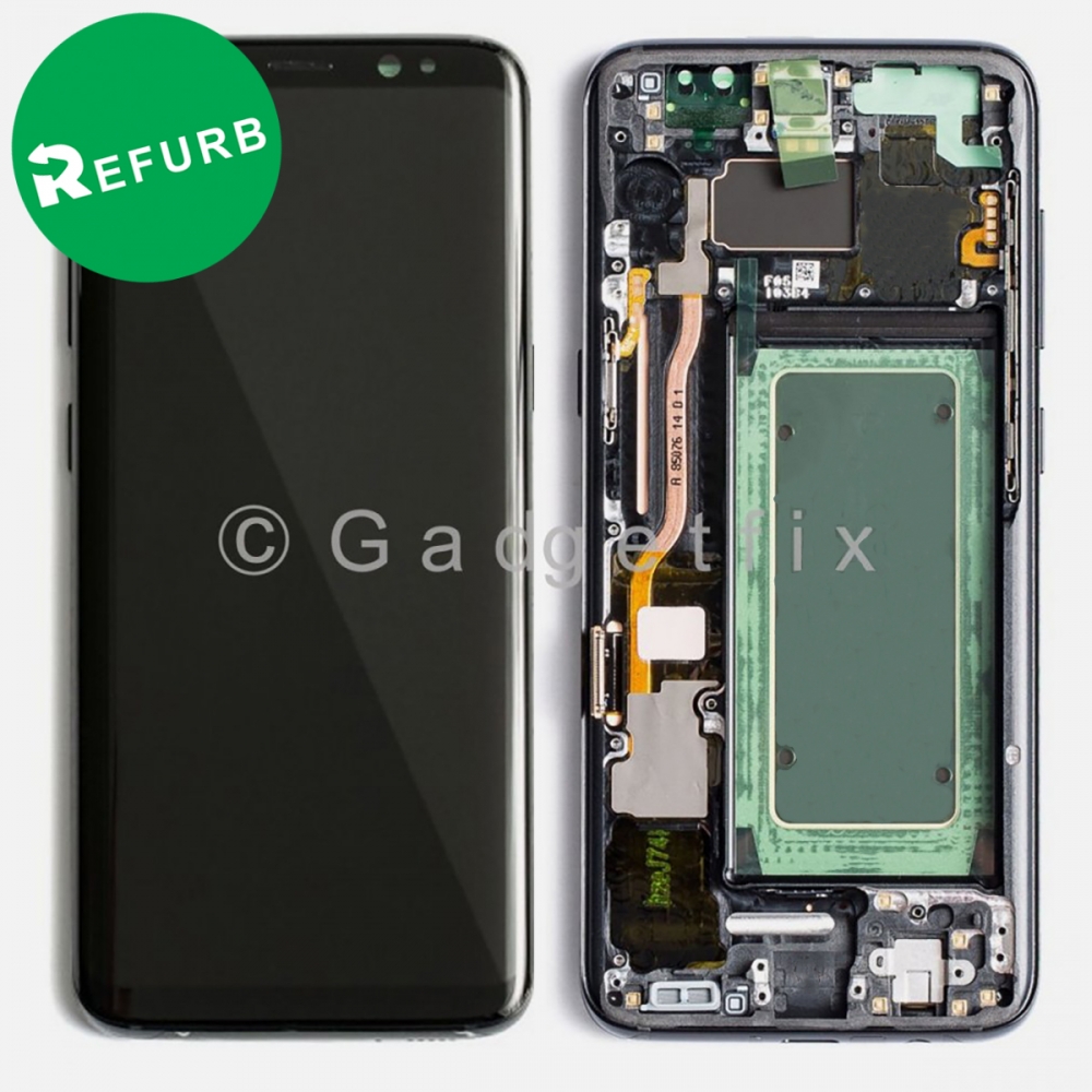 Black OLED Display Screen Assembly With Frame For Samsung S8 G950 (All Carriers)
