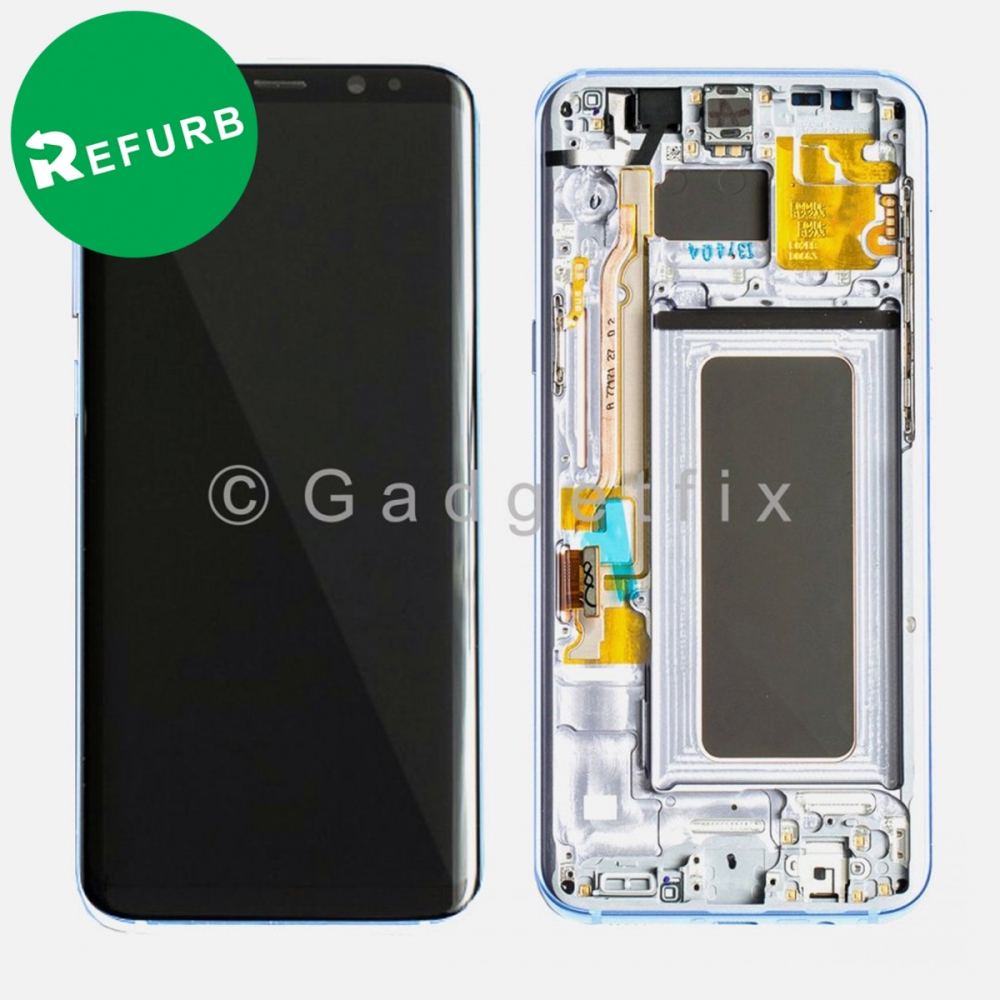 Blue OLED Display Screen Assembly With Frame For Samsung S8 G950 (All Carriers)