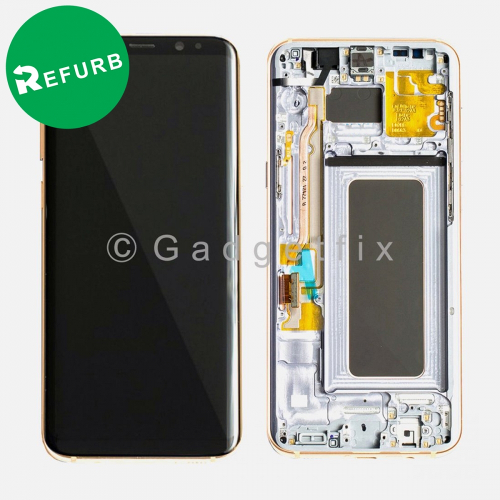 Gold OLED Display Screen Assembly With Frame For Samsung S8 G950 (All Carriers)