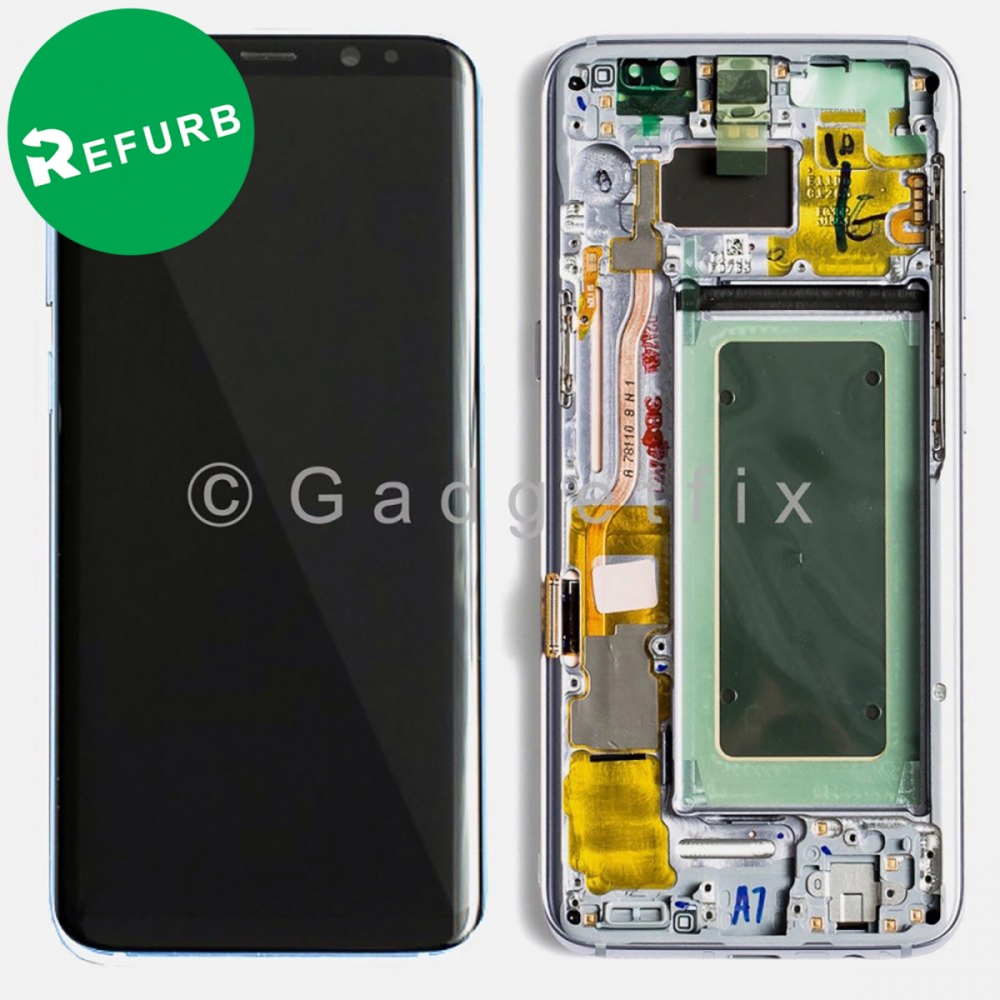 Blue OLED Display Screen Assembly With Frame For Samsung S8+ Plus G955 (All Carriers)