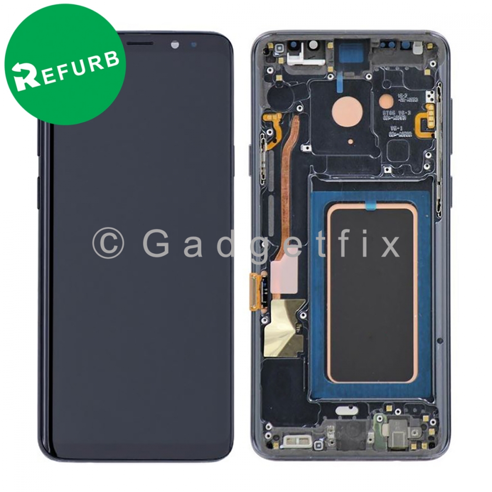 Gray OLED Display Screen Assembly With Frame For Samsung S9 G960 (All Carriers) 