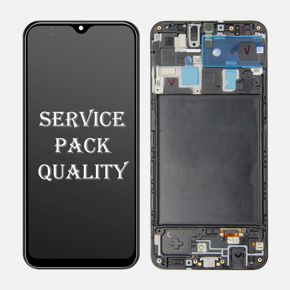 AMOLED Display LCD Touch Screen Digitizer + Frame For Samsung Galaxy A20 A205 A205U (Service Pack)
