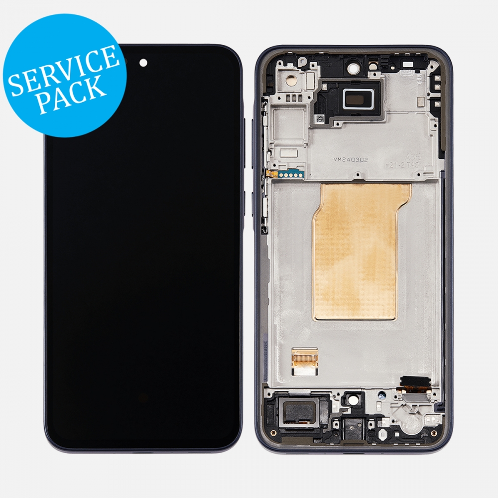 Navy Samsung Galaxy A35 5G A356 OLED Display Touch Screen Digitizer + Frame (Service Pack)