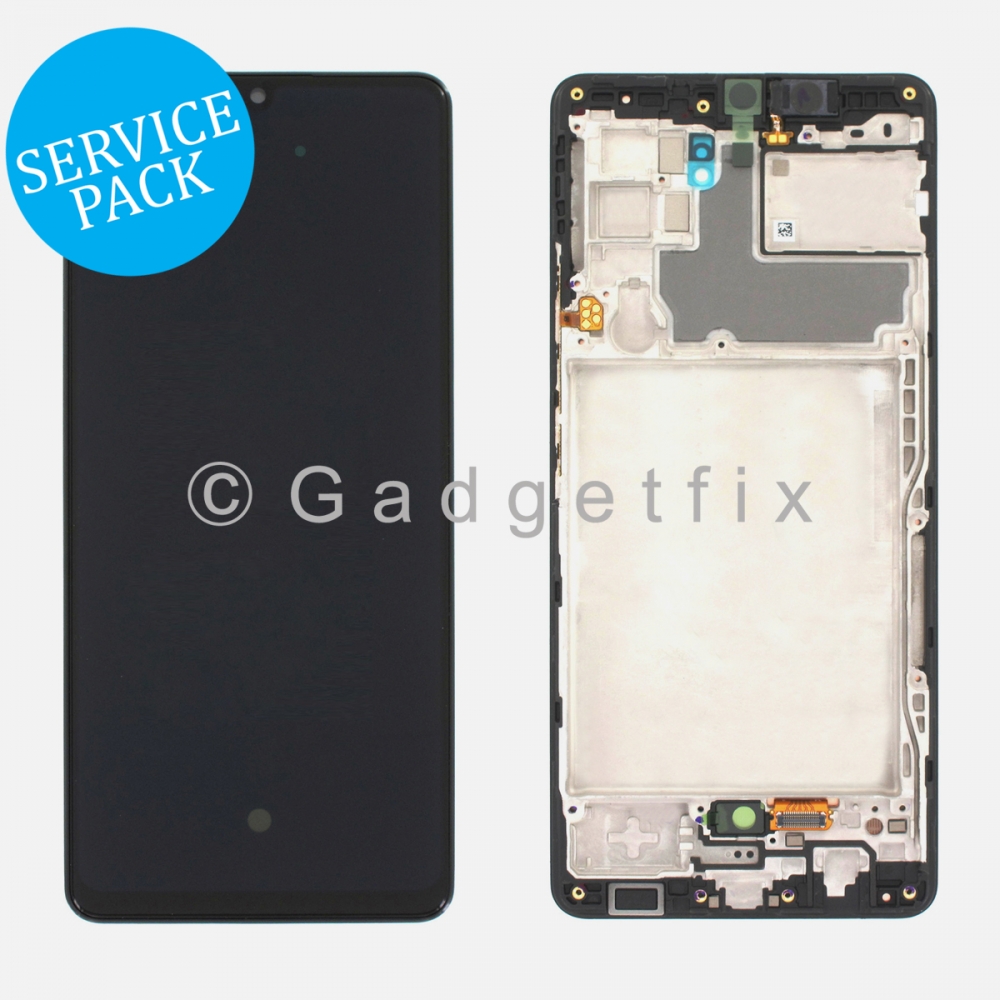Black OLED Display Screen Assembly With Frame for Samsung Galaxy A42 5G A426 (Service Pack)