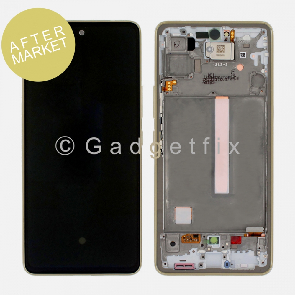 Aftermarket Gold OLED Display LCD Screen Digitizer + Frame For Samsung Galaxy A53 5G | A536 All Versions