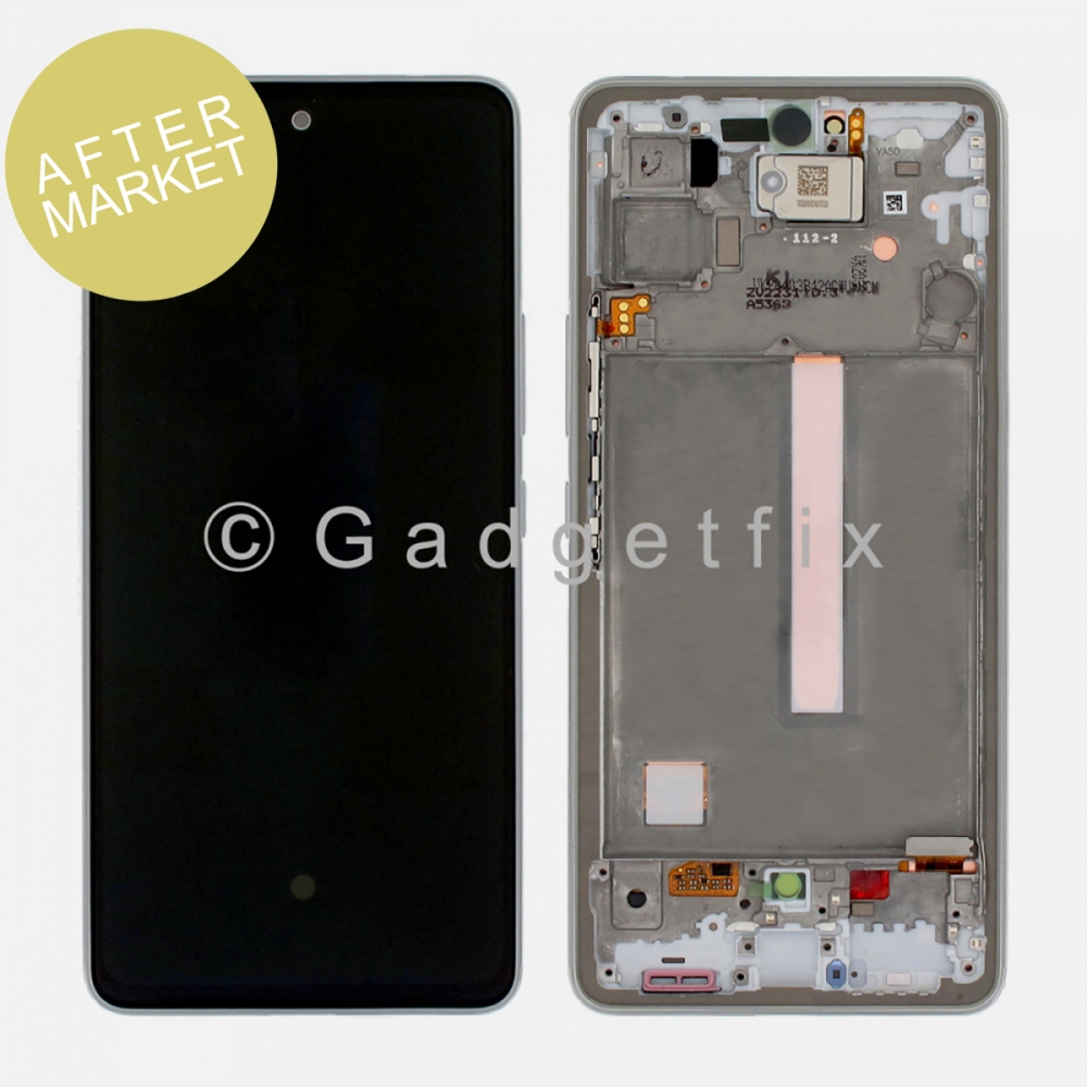 Aftermarket White OLED Display LCD Screen Digitizer + Frame For Samsung Galaxy A53 5G | A536 All Versions