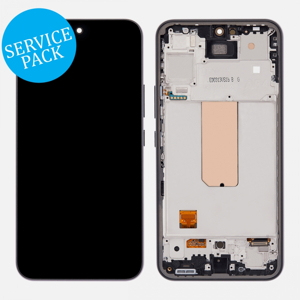 Graphite OLED LCD Screen Digitizer + Frame For Samsung Galaxy A54 5G A546 (2023 | Service Pack)