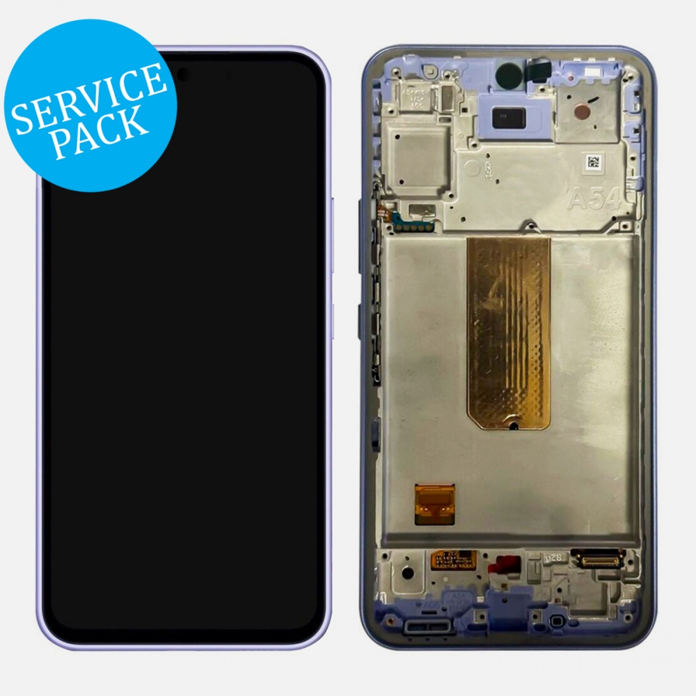 Violet OLED LCD Screen Digitizer + Frame For Samsung Galaxy A54 5G A546 (2023 | Service Pack)