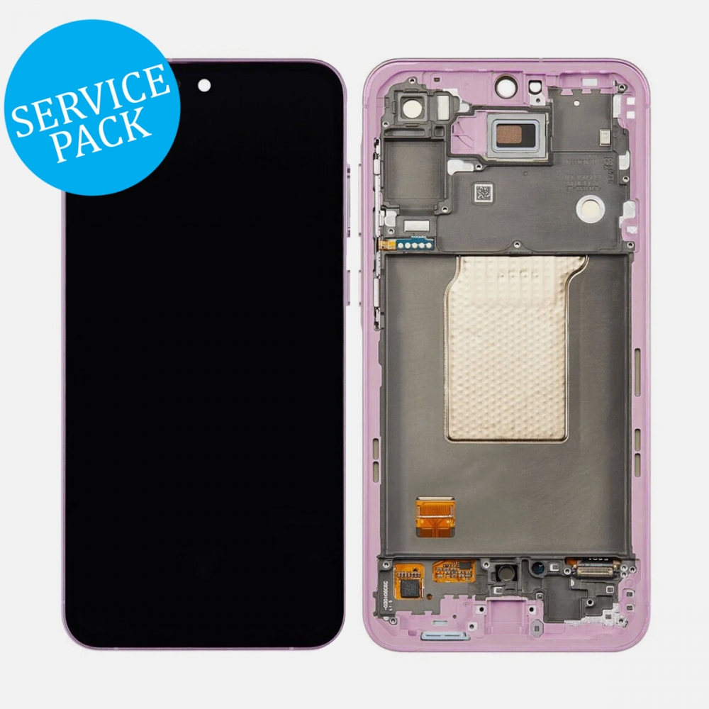 Lilac Samsung Galaxy A55 5G A556 OLED Display Touch Screen Digitizer + Frame (Service Pack)