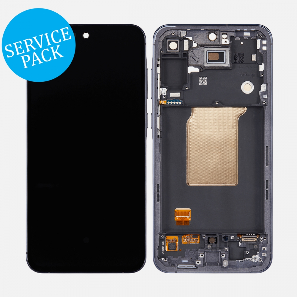 Navy Samsung Galaxy A55 5G A556 OLED Display Touch Screen Digitizer + Frame (Service Pack)