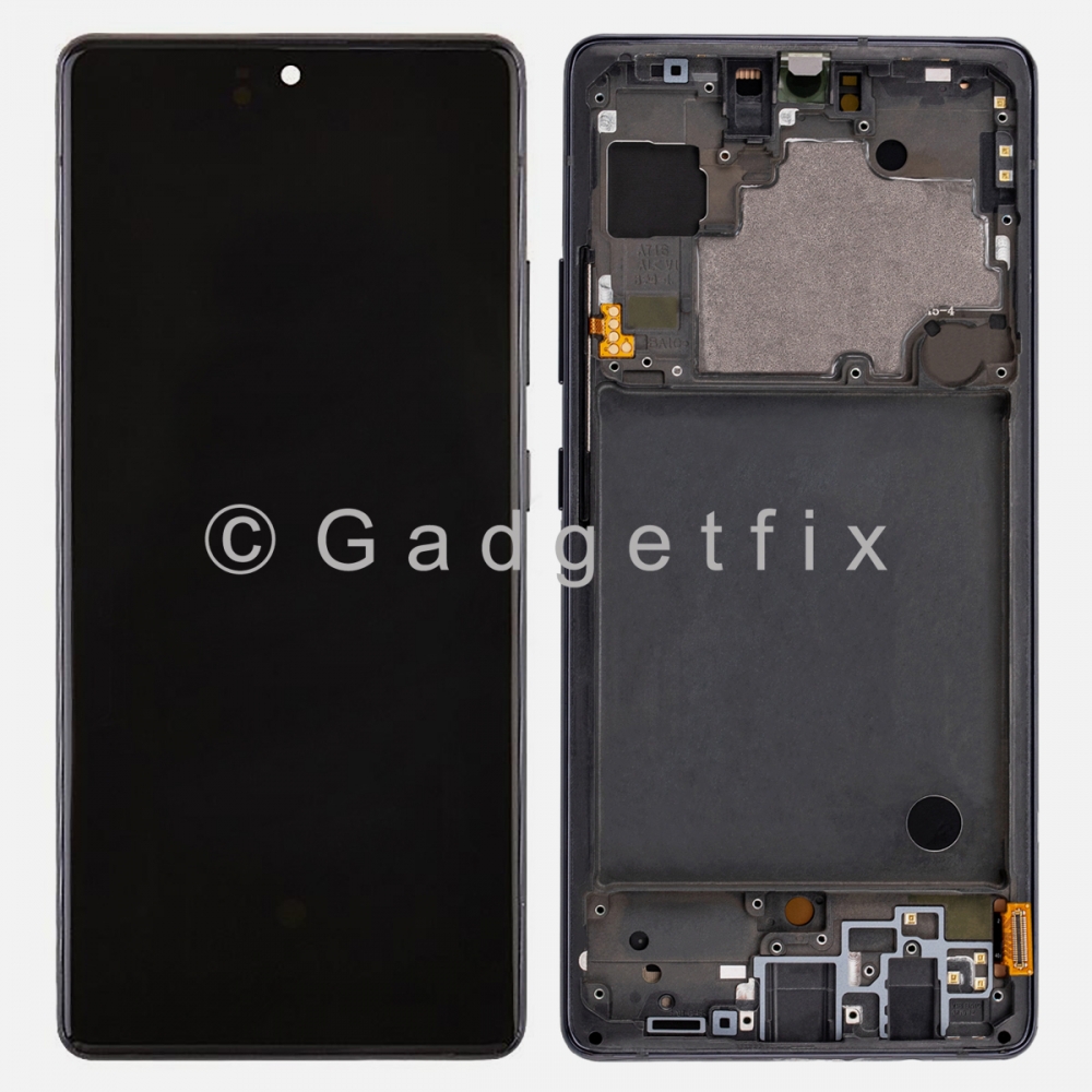 Refurbished Black Samsung Galaxy A71 5G A716U 2020 OLED Display LCD Touch Screen Digitizer Frame