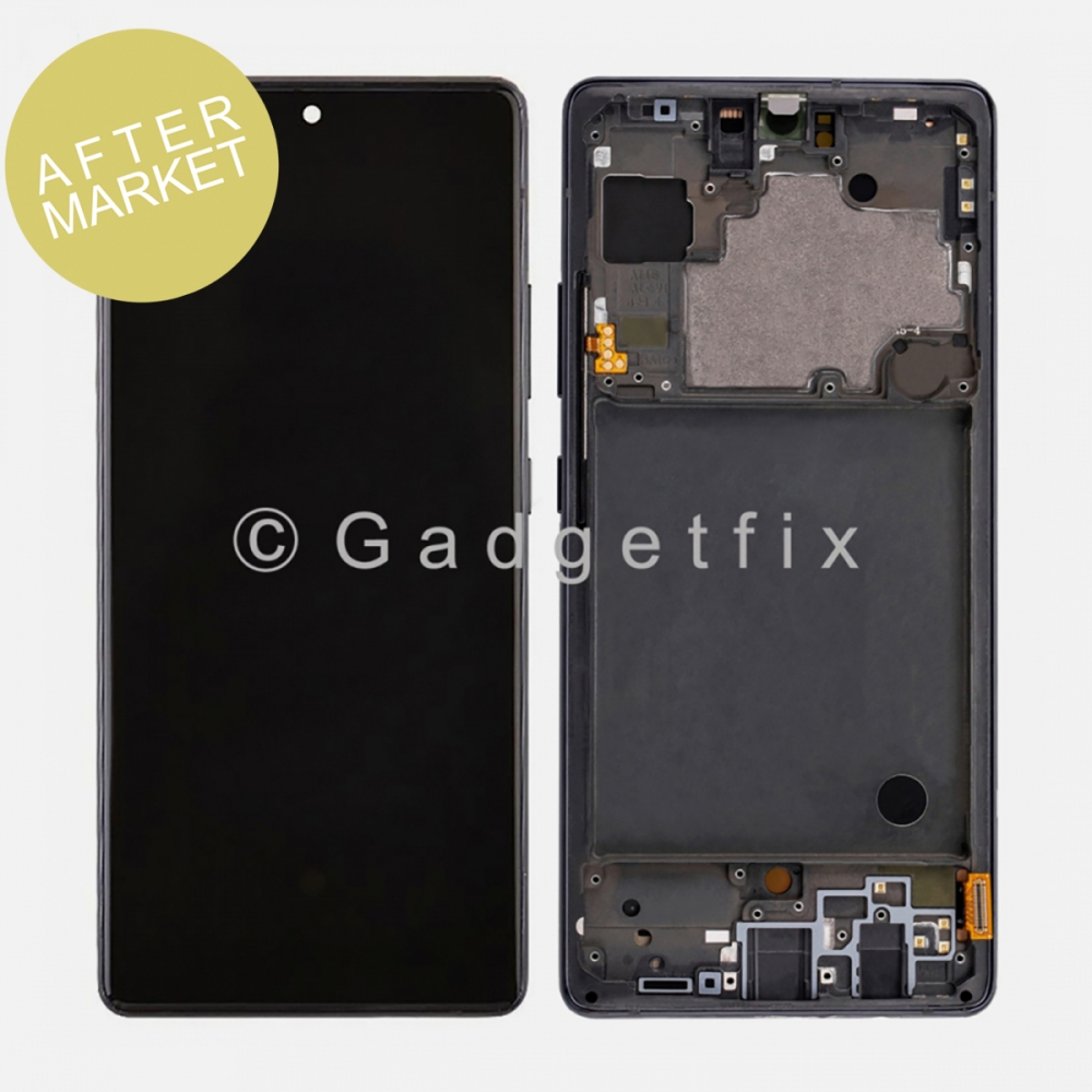 Aftermarket Black OLED Display Screen Digitizer Frame For Samsung Galaxy A71 5G A716 2020 