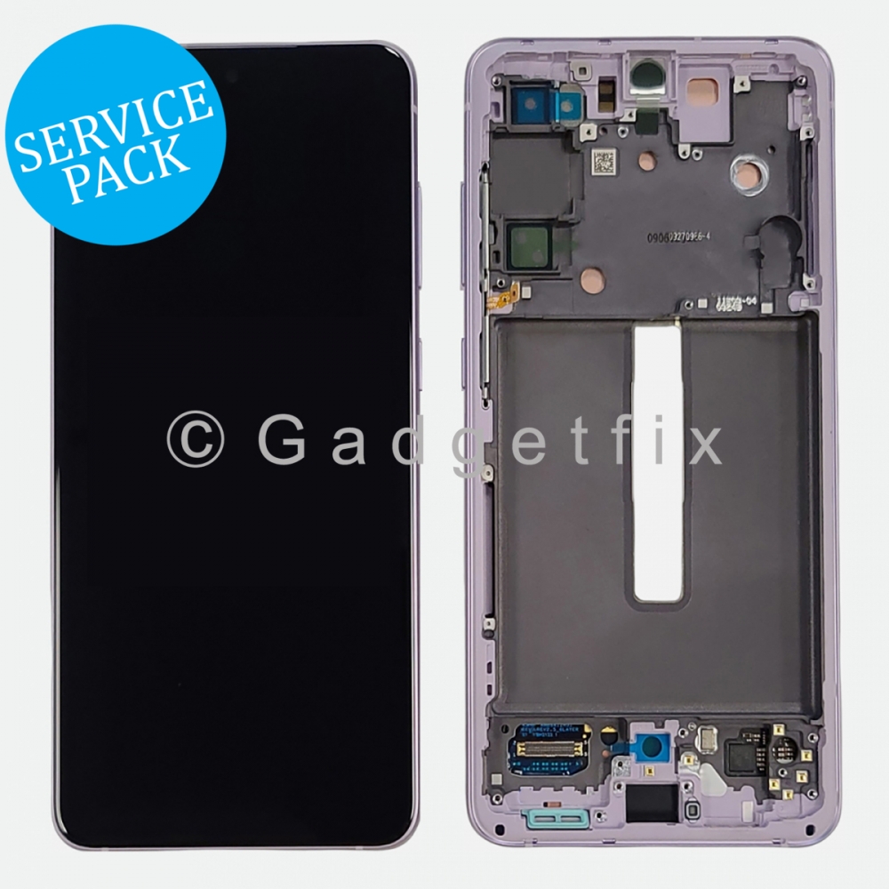 Violet Display LCD Touch Screen Digitizer + Frame For Samsung Galaxy G990B S21 FE 5G International (Service Pack)