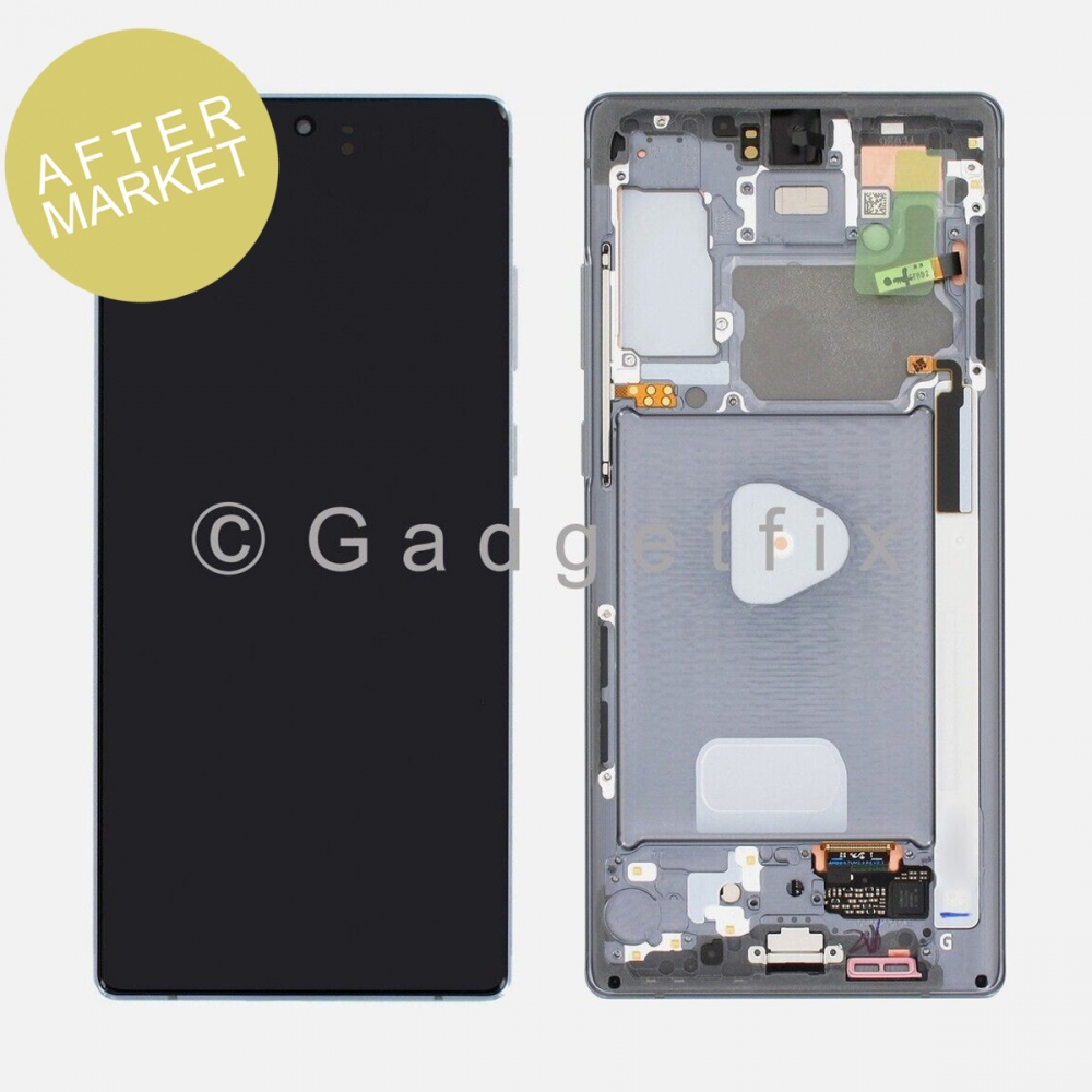 Aftermarket Gray OLED Display LCD Touch Screen Digitizer + Frame for Samsung Galaxy Note 20 5G | N980 | N981