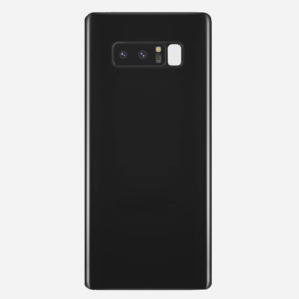 Black Back Cover Glass Battery Door Camera Lens + Adhesive for Samsung Galaxy Note 8