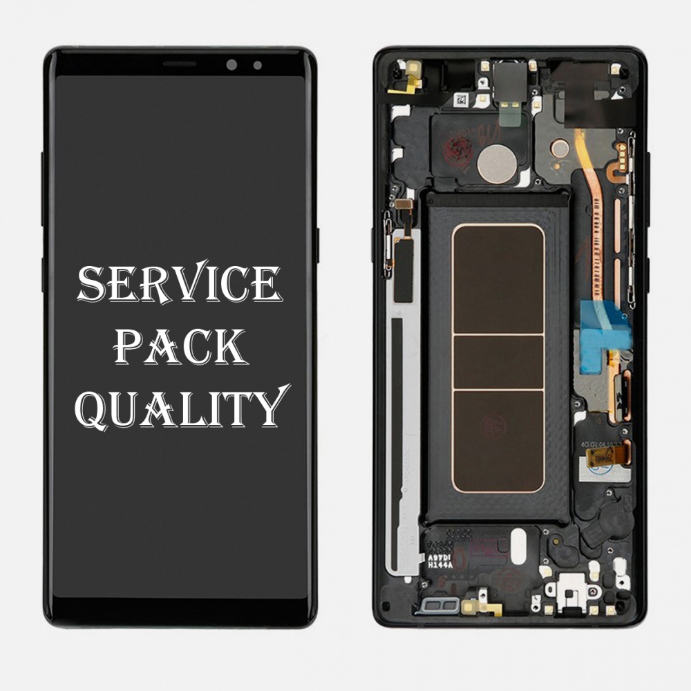 Black LCD Touch Screen Digitizer Frame For Samsung Galaxy Note 8 (Service Pack)