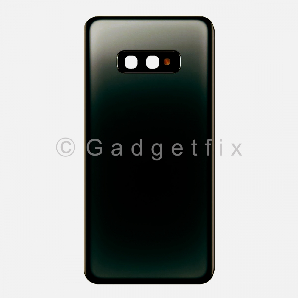 Black Back Cover Glass Battery Door Camera Lens for Samsung Galaxy S10E