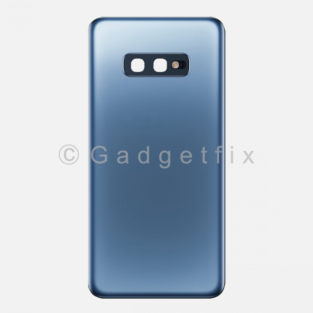 Blue Back Cover Glass Battery Door Camera Lens for Samsung Galaxy S10E