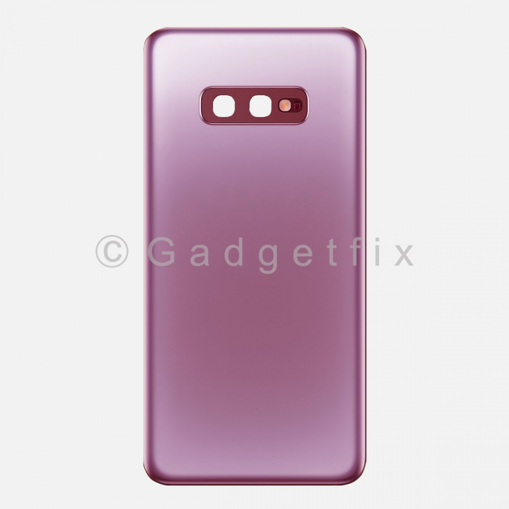 Pink Back Cover Glass Battery Door Camera Lens for Samsung Galaxy S10E