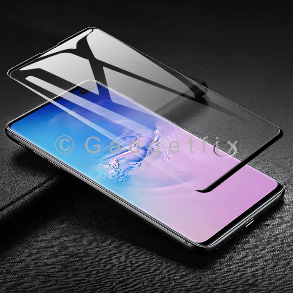Tempered Glass Screen Protector For Samsung Galaxy S10 Plus (Compatible w/ Fingerprint)