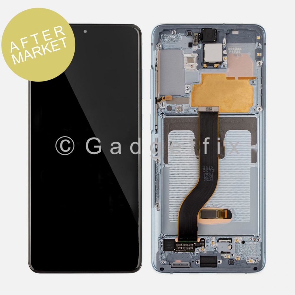 Aftermarket Blue OLED Display Screen Digitizer + Frame For Samsung Galaxy S20+ Plus 5G